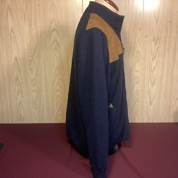 Men’s Duluth Trading Shetland Wool full zip sweater jacket size large - Picture 3 of 8